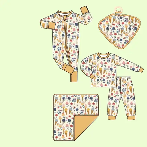 Verified Manufacturer Baby Boy Bamboo Pajamas Baby Boy Zippy Pajamas Kids Clothes Supplier Factory